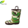 Botas de lluvia para niños con impresión de camuflaje